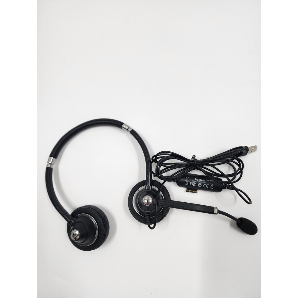 Jabra UC Voice 750 Duo Wired USB Headset Black Noise Canceling HSC012